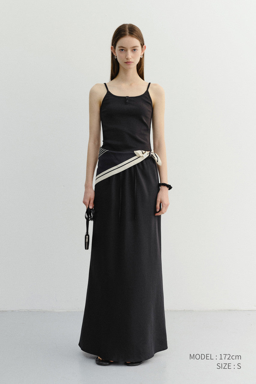 Dunst Linen Maxi Skirt Black