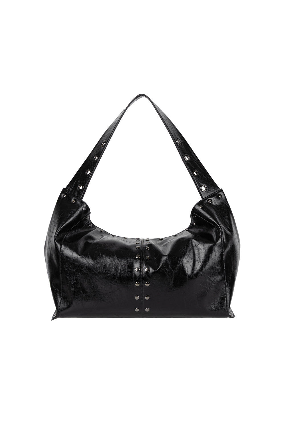 Treemingbird Soft Studded Big Shoulder Bag Black