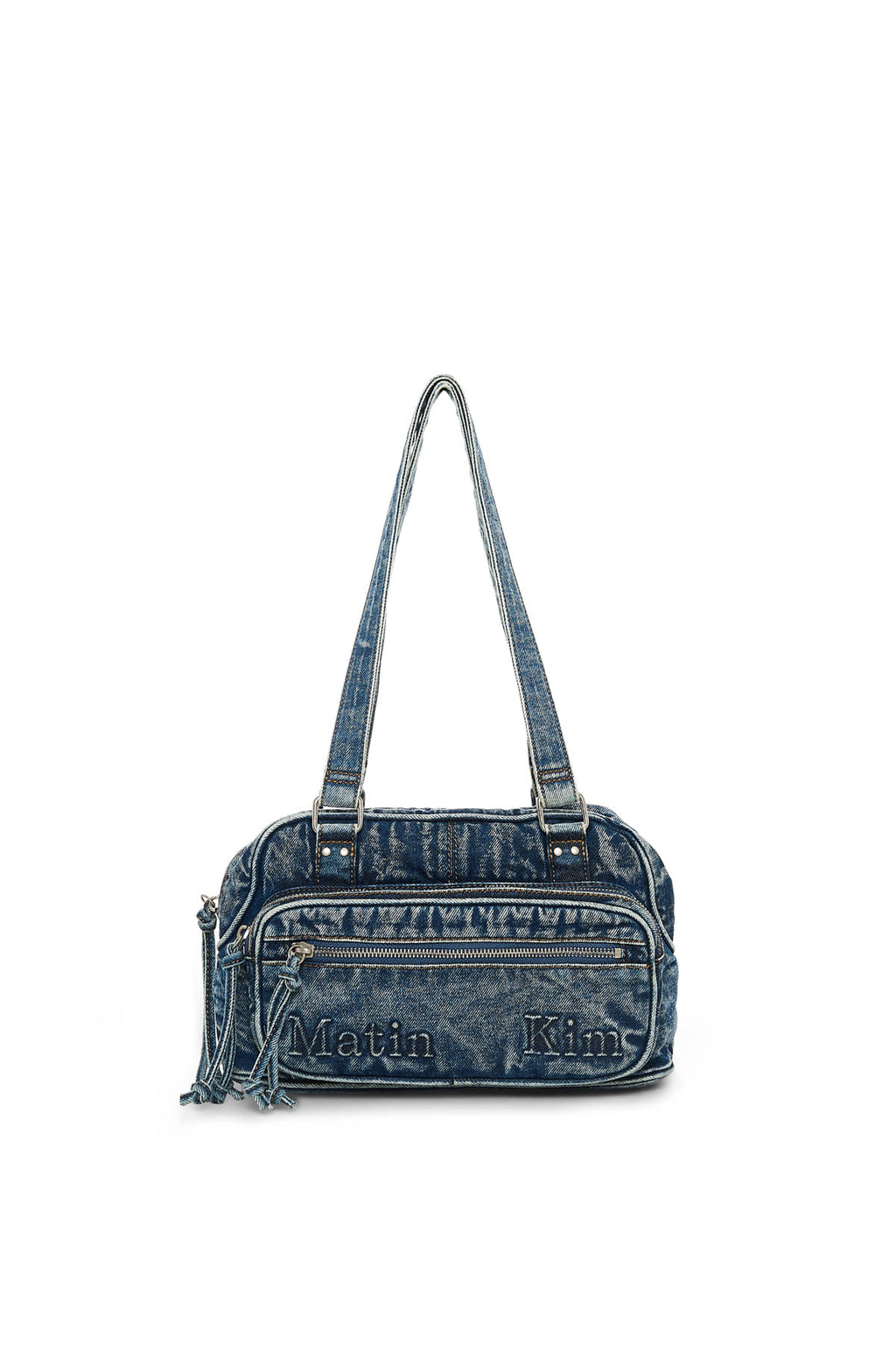 Matinkim Matin Dust Denim One Pocket Shoulder Bag IN Blue