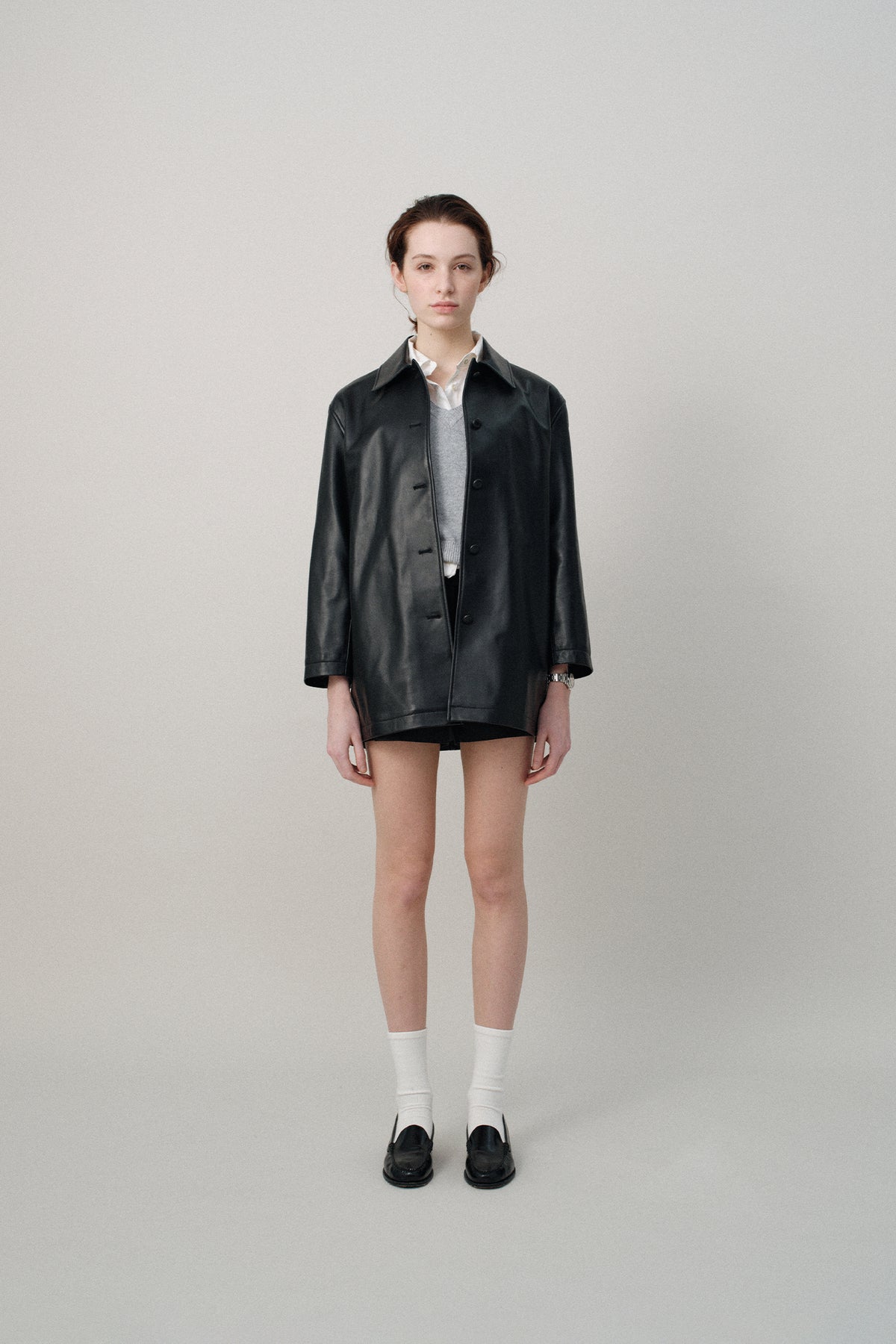 Nothing Written Jain leather jacket (Black)