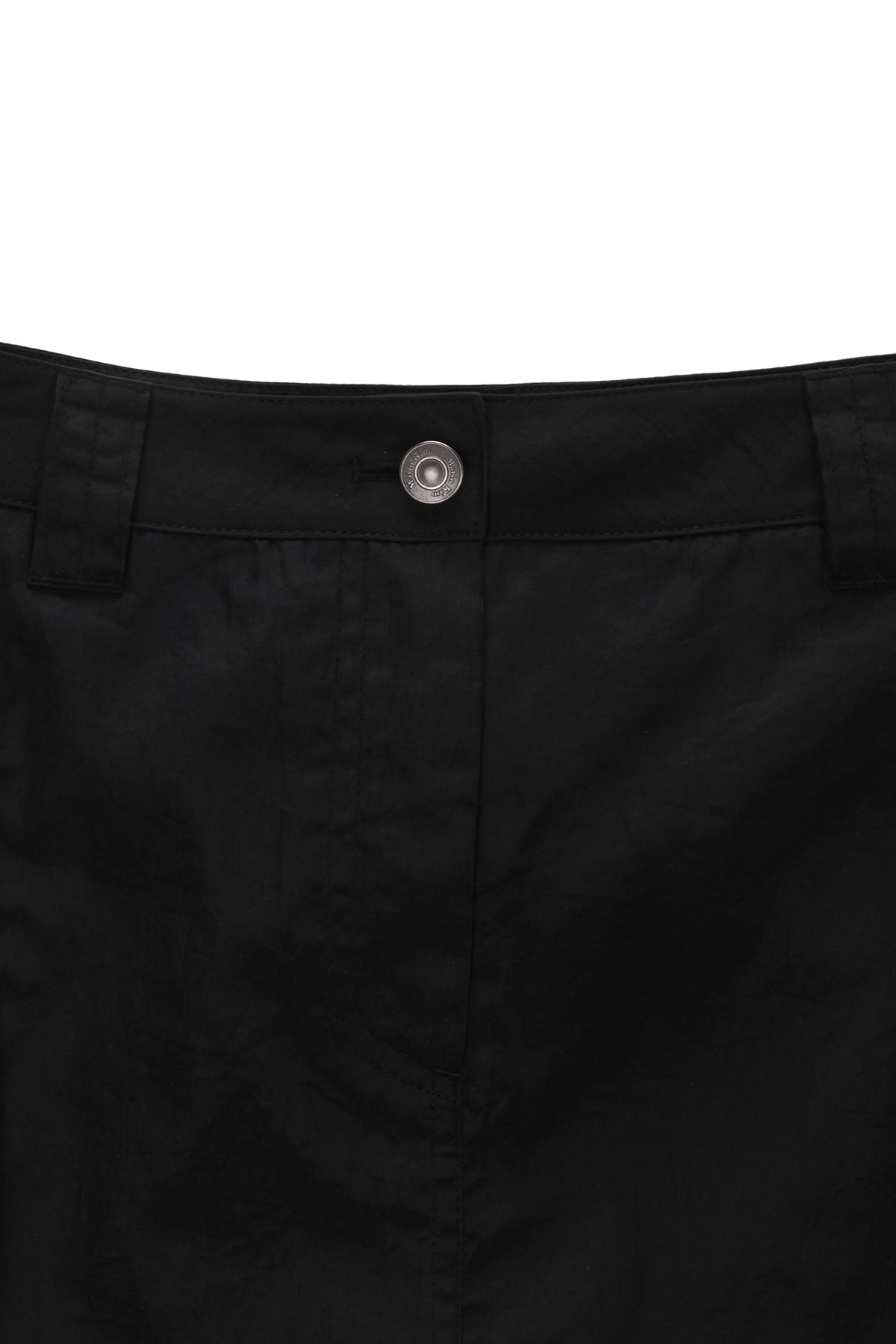 Matinkim Lowrise Nylon Cargo Mini Skirt IN Black