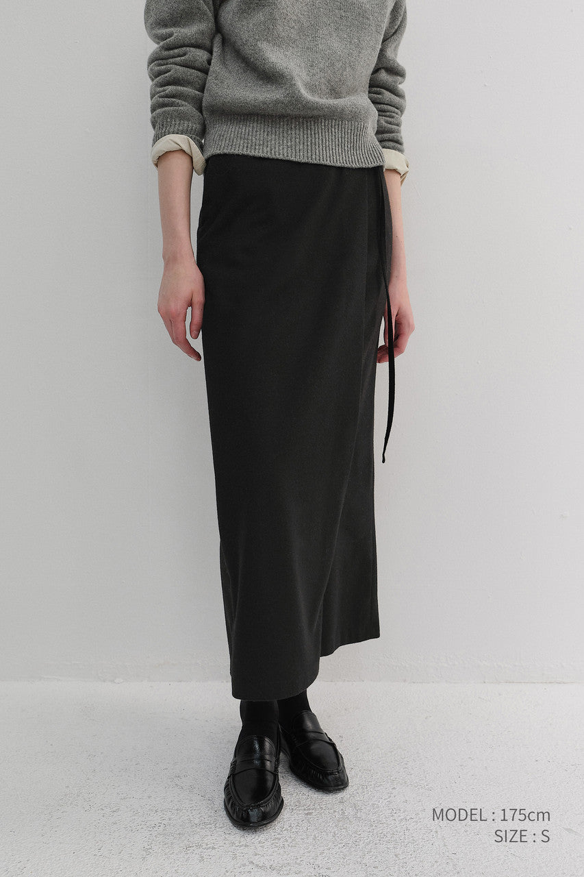 Dunst Maxi Wrap Skirt Black