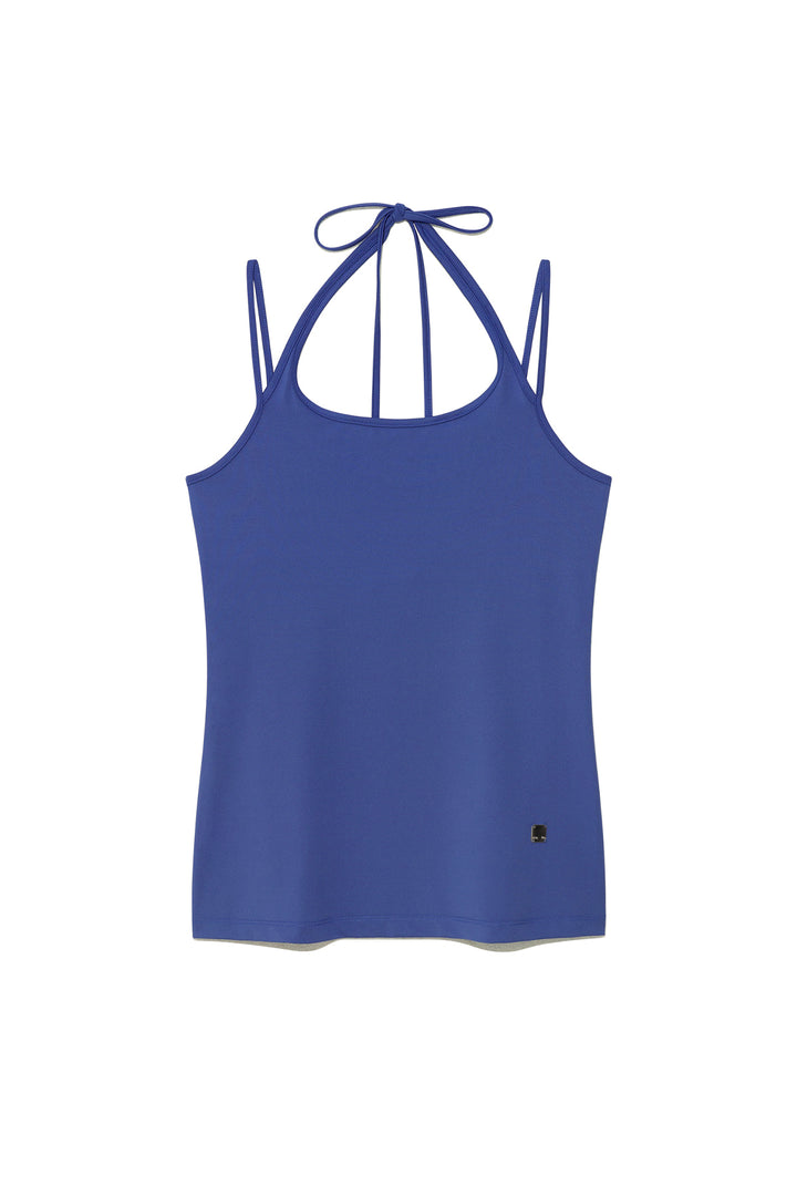 Matinkim String Halter Neck Tank Top IN Blue