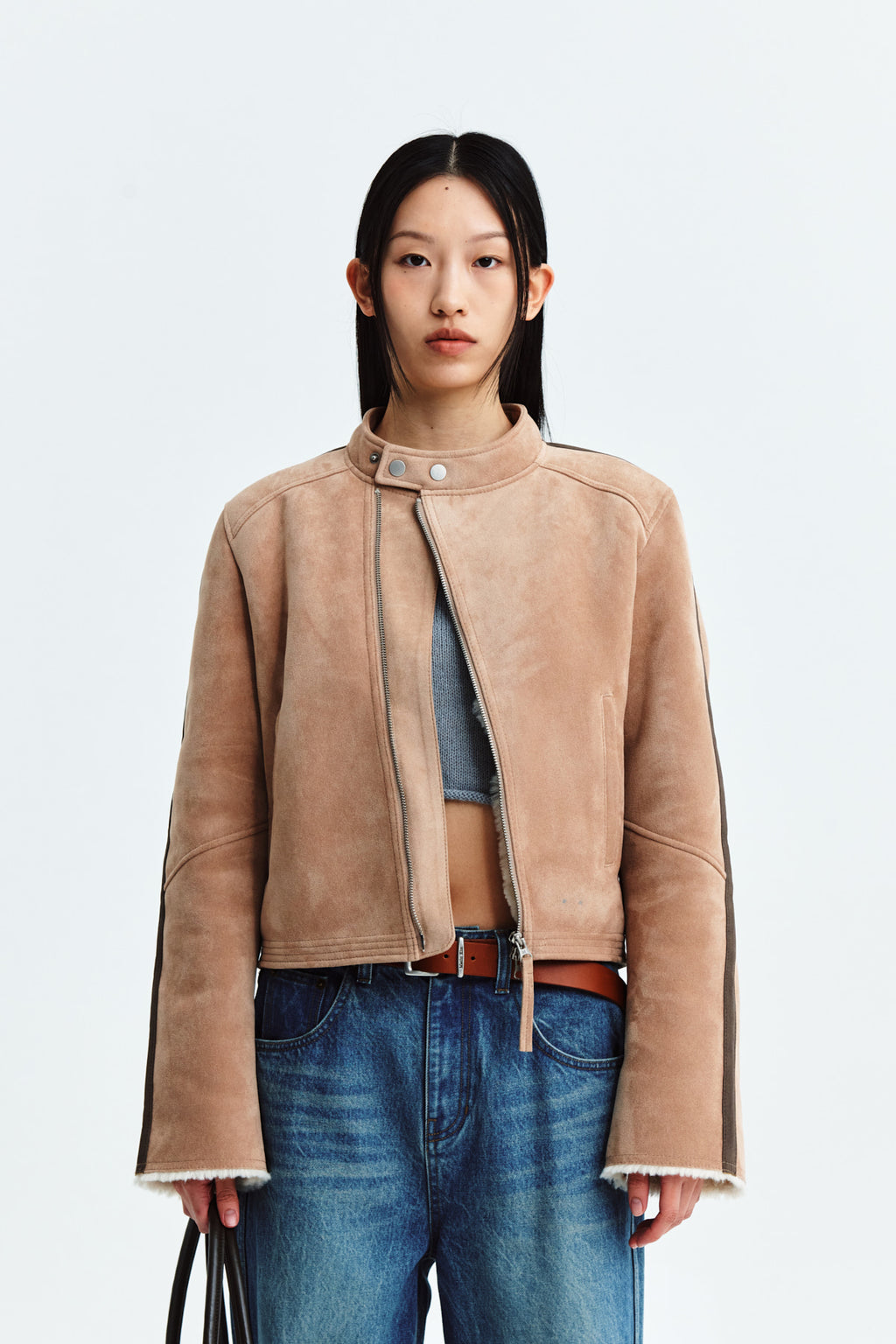 Matinkim Suede Racing Mustang Jumper IN Beige