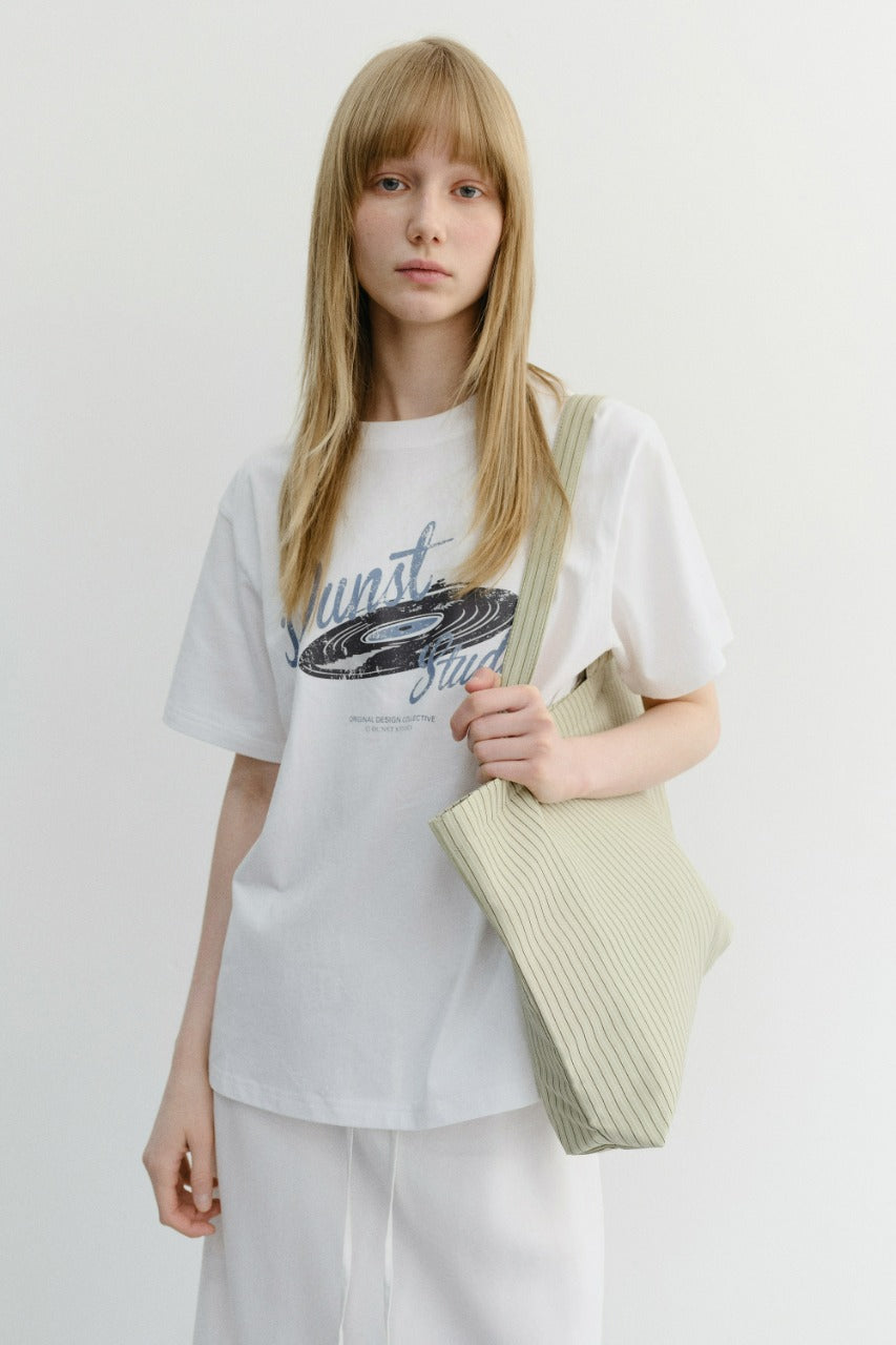 Dunst Unisex Vinyl T-Shirt Off White