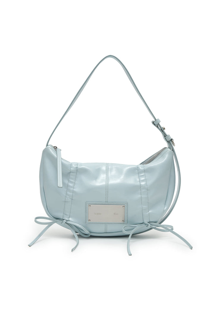 Matinkim Half Shirring Ribbon Round Bag IN Sky