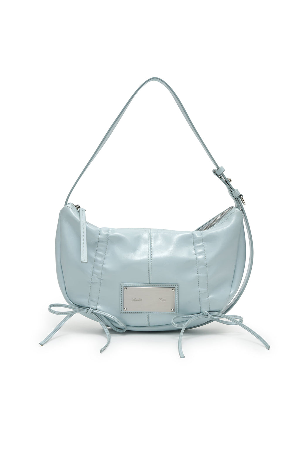 Matinkim Half Shirring Ribbon Round Bag IN Sky