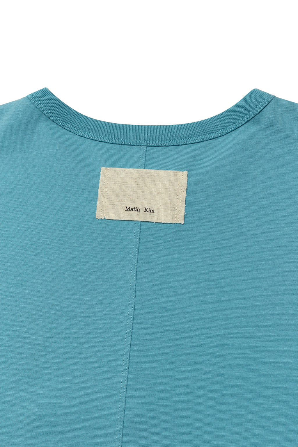 Matinkim Stitch Printing Detail Oversize Top IN Turquoise Blue