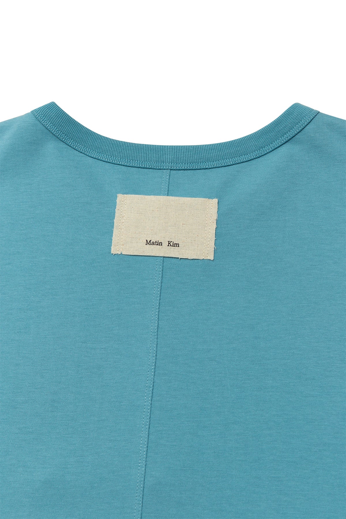 Matinkim Stitch Printing Detail Oversize Top IN Turquoise Blue