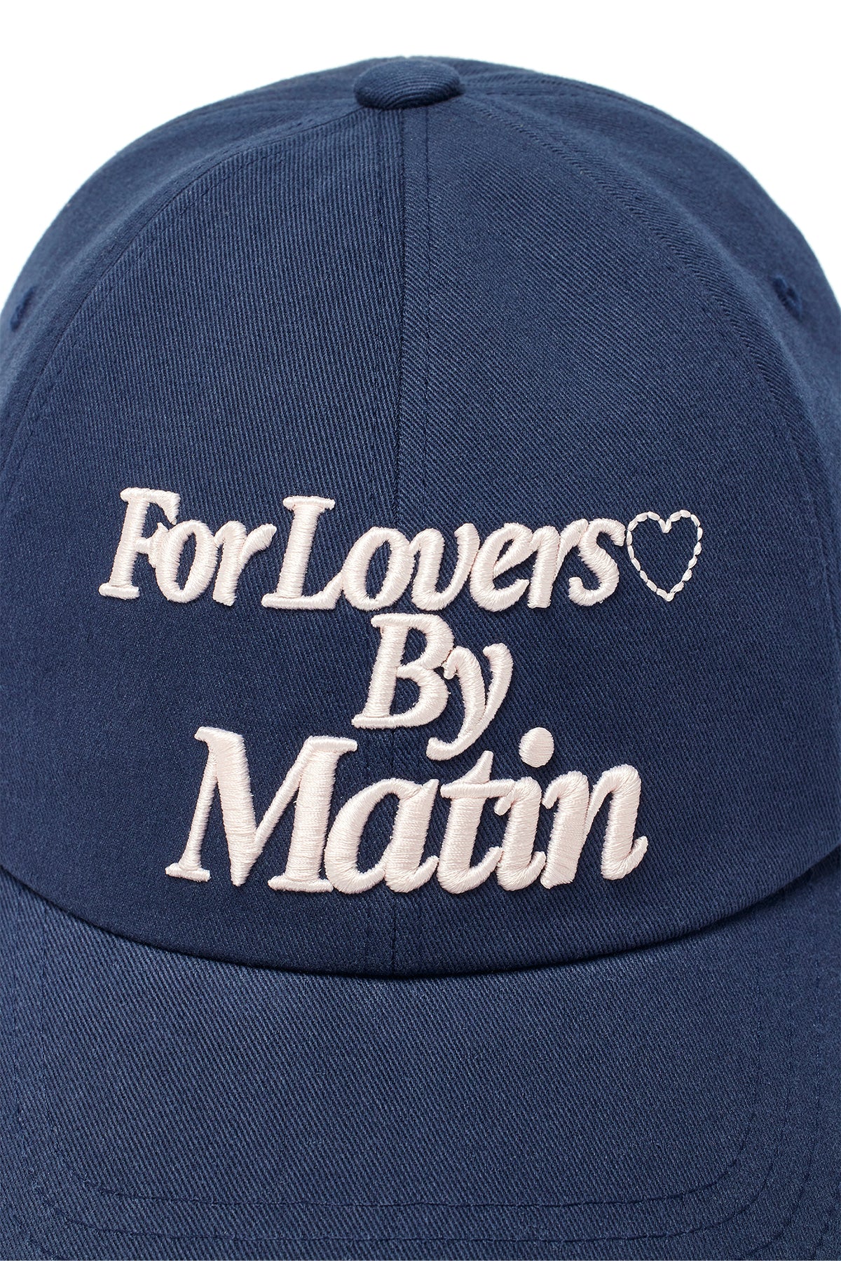 [matinkim] FOR LOVERS LOGO POINT BALL CAP IN NAVY