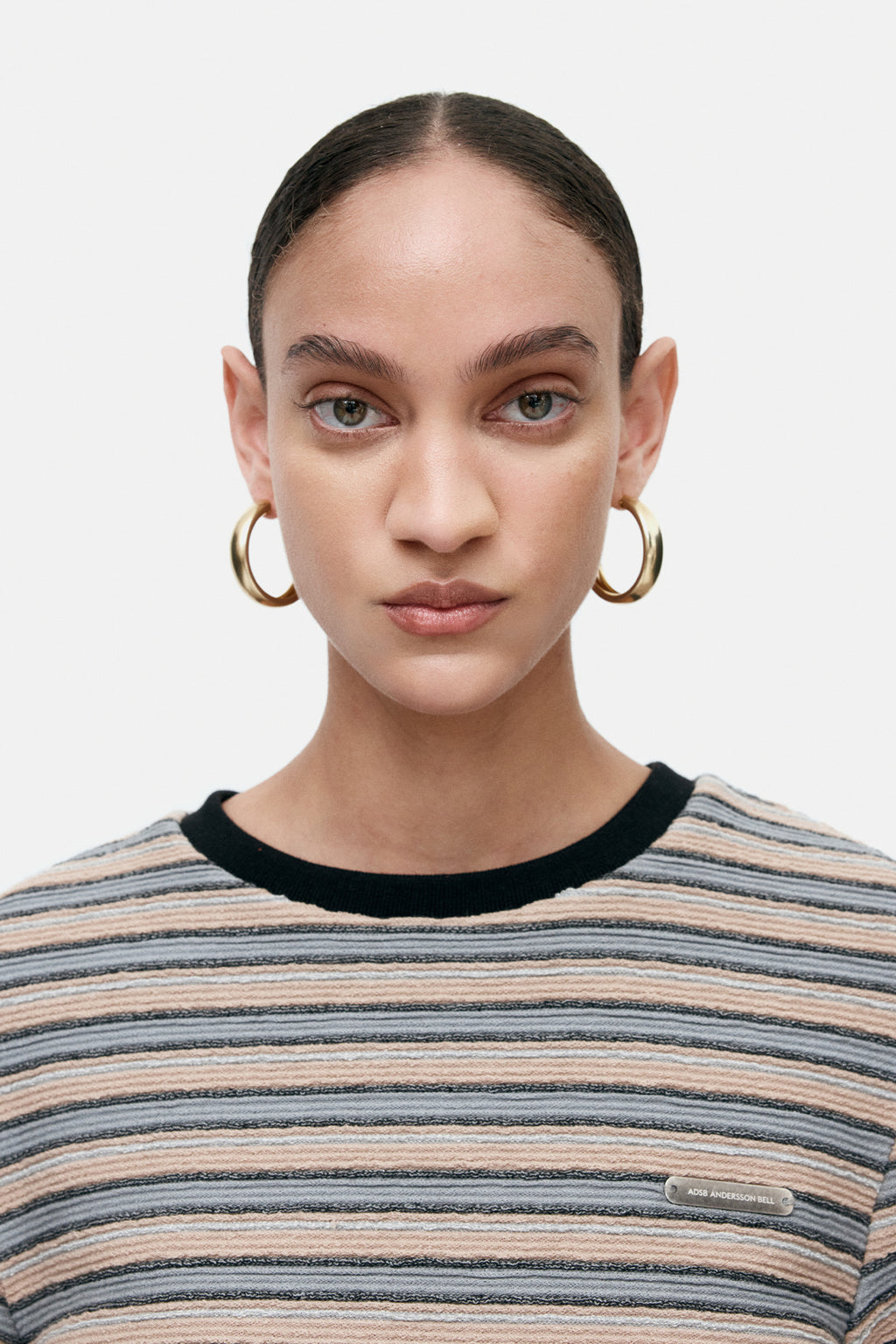 Andersson Bell Multi Stripe LS T-Shirts / Brick)