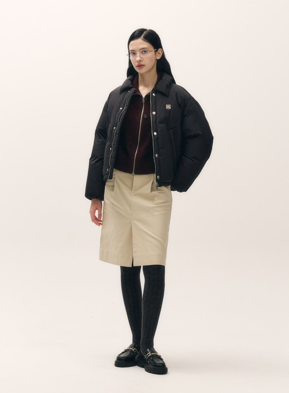 [satur] (W) Lecce Duck Down Padding - Palette Black