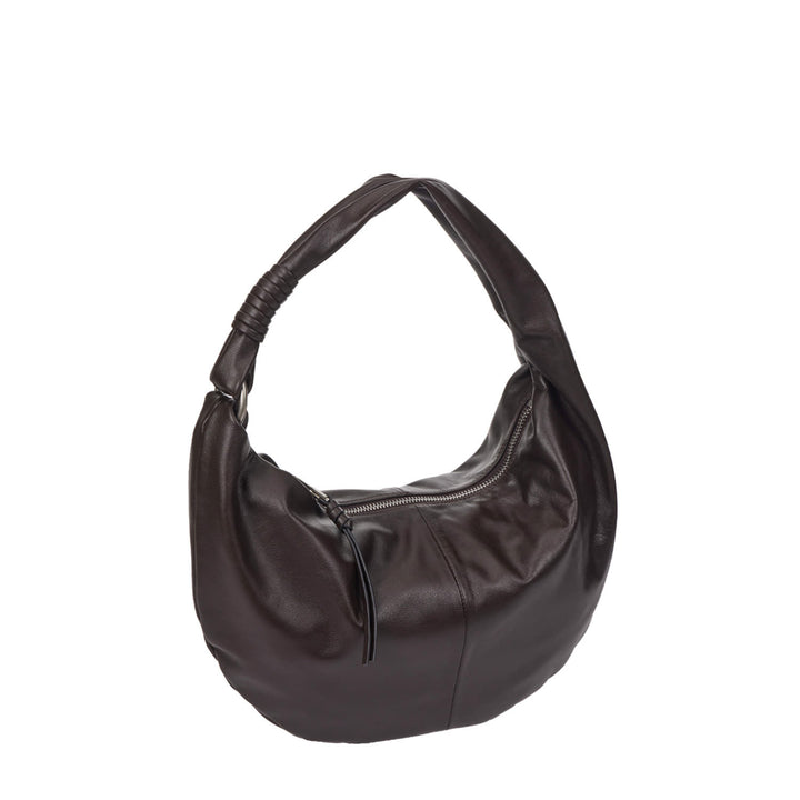 Vunque Halfmoon Knotted Hobo M Choco Brown