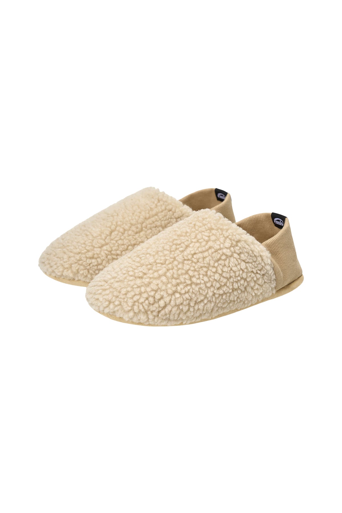 Emis Reversible Teddy Room Shoes-Beige