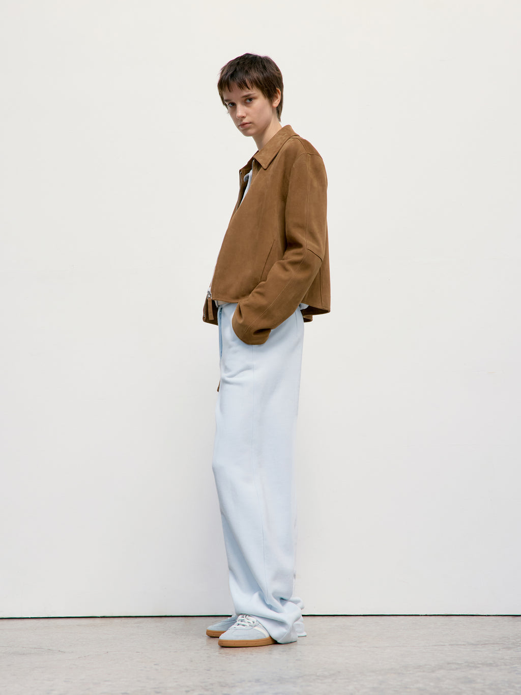Low Classic Jersey Cocoon Fit Pants Light Blue
