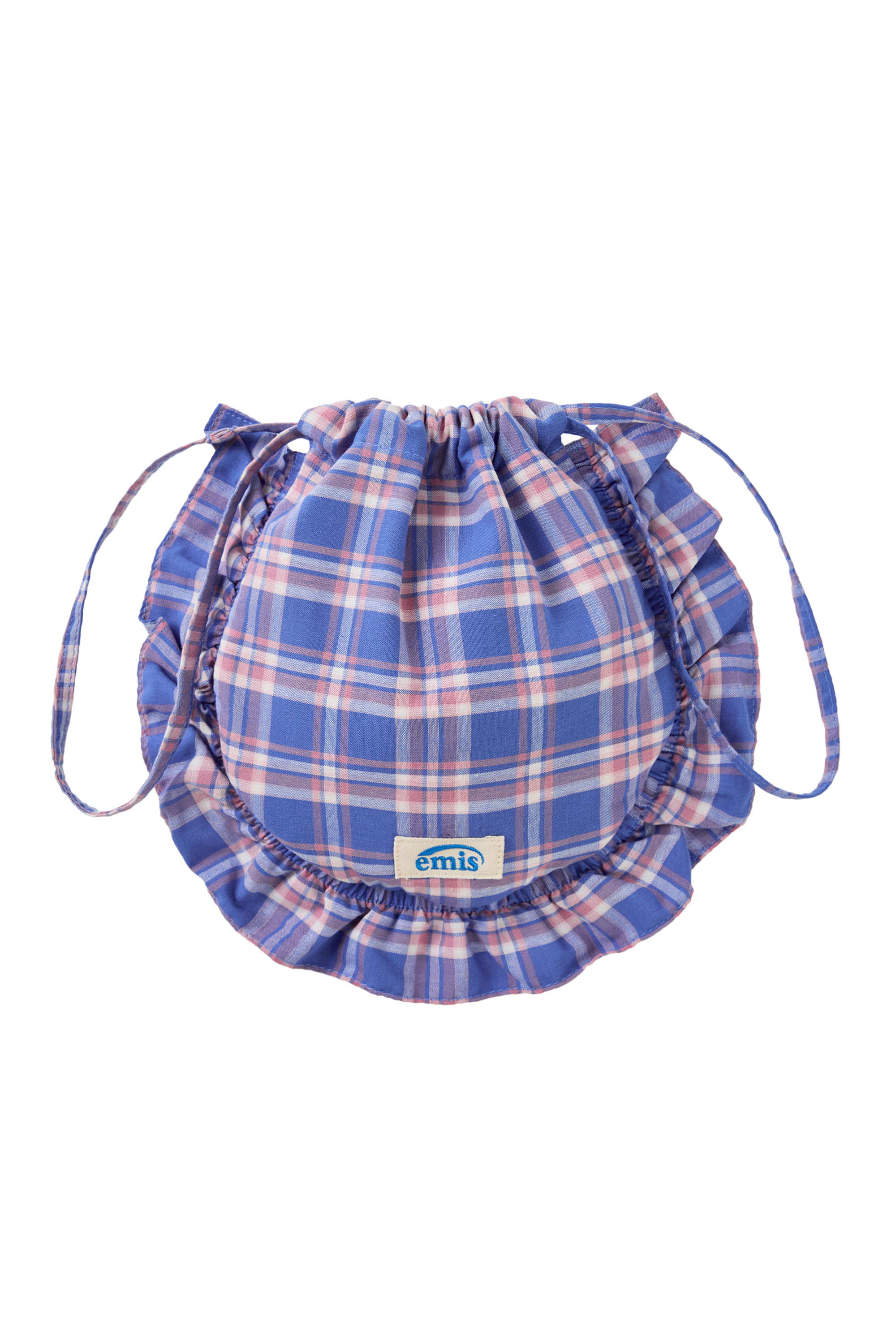 CHECK STRING ECO BAG-BLUE
