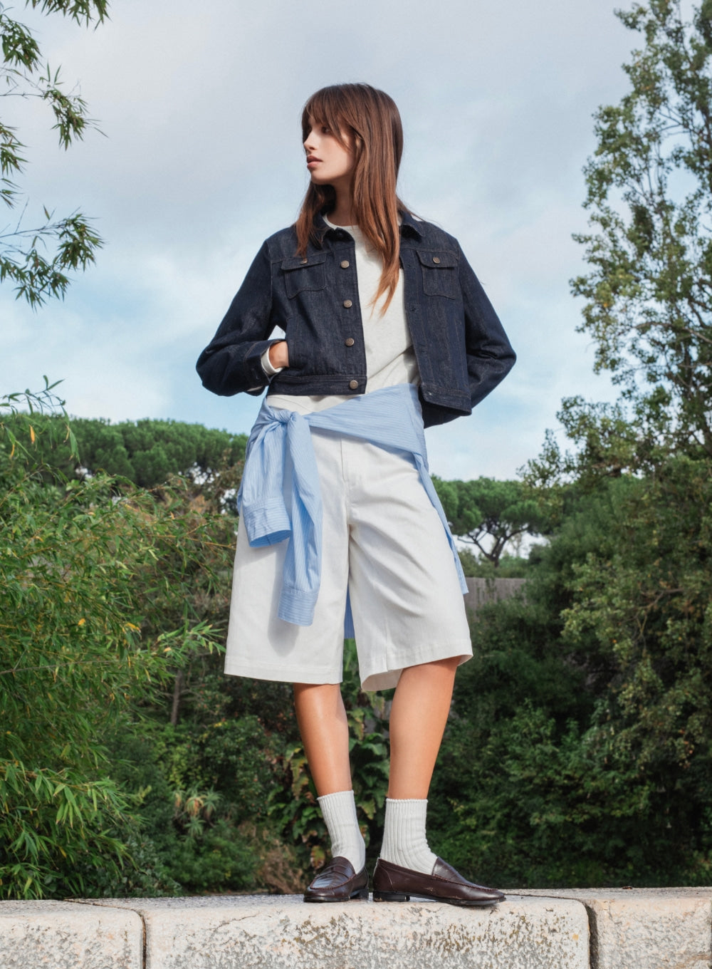 [satur] 1/28 Pre-order Delivery (W) Classic Nonfade Denim Trucker Jacket - Indigo