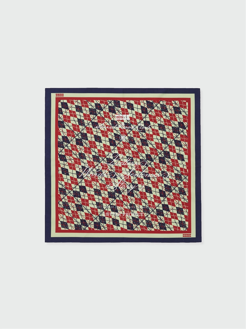 EENK Argyle Pattern Bandana (55cm x 55cm) - Red