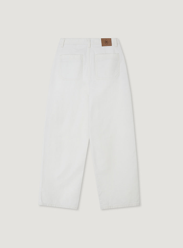 Mango Maniplease Jeta Pintuck Jeans Ivory
