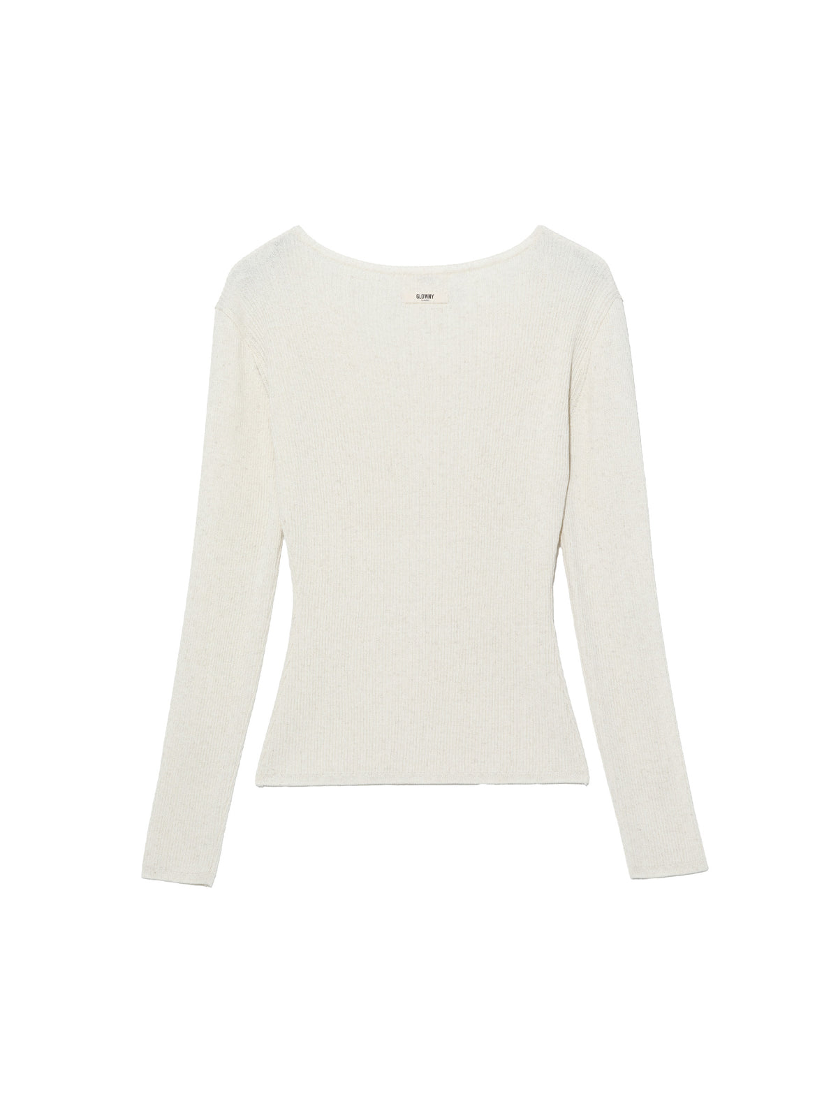 GLOWNY G Classic Rib V-Neck Knit (Oatmeal)