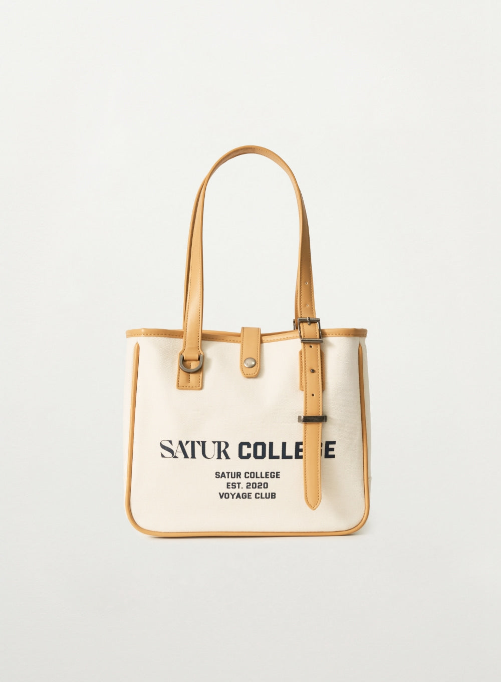 Satur Classic Buckle Tote Bag - Cream