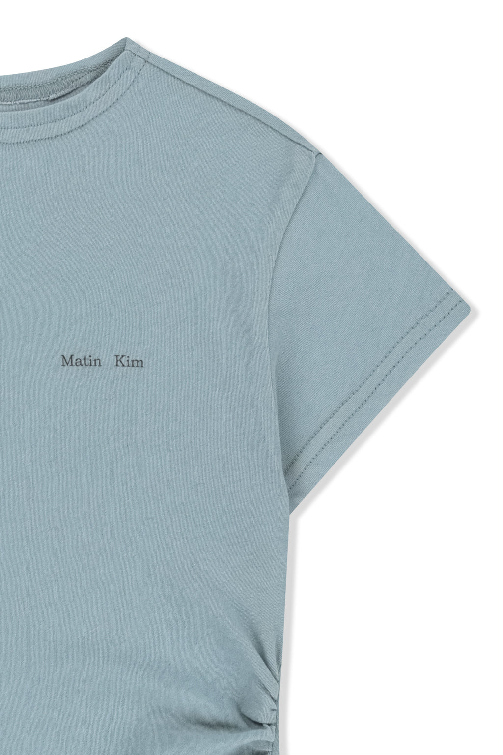 Matinkim Side Shirring Button Top IN Light Blue