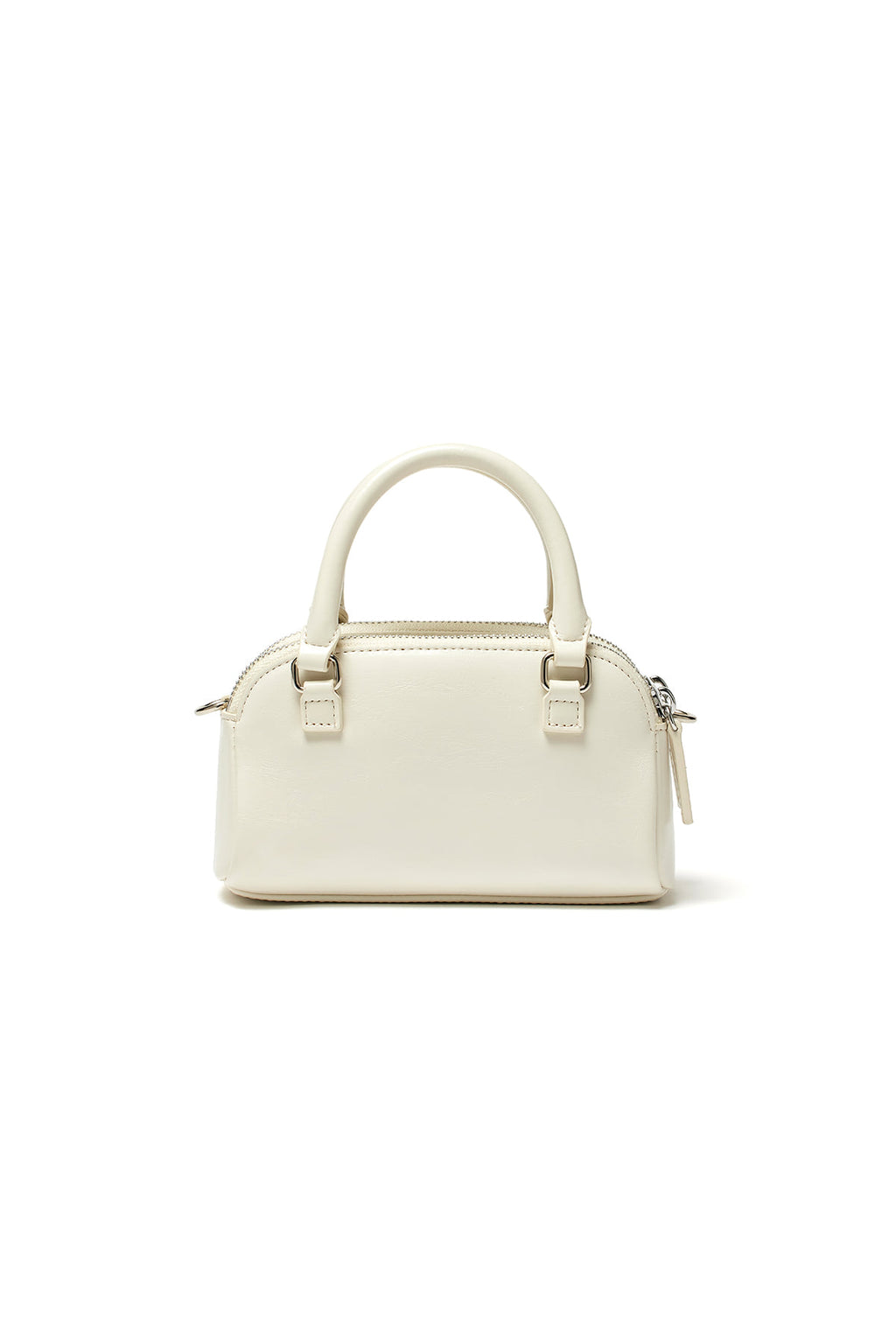 [matinkim] DOUBLE ZIPPER MINI CROSS BAG IN WHITE