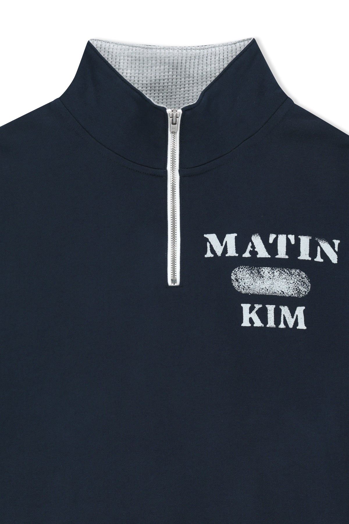 Matinkim Matin Logo Quarter Zip UP IN Navy