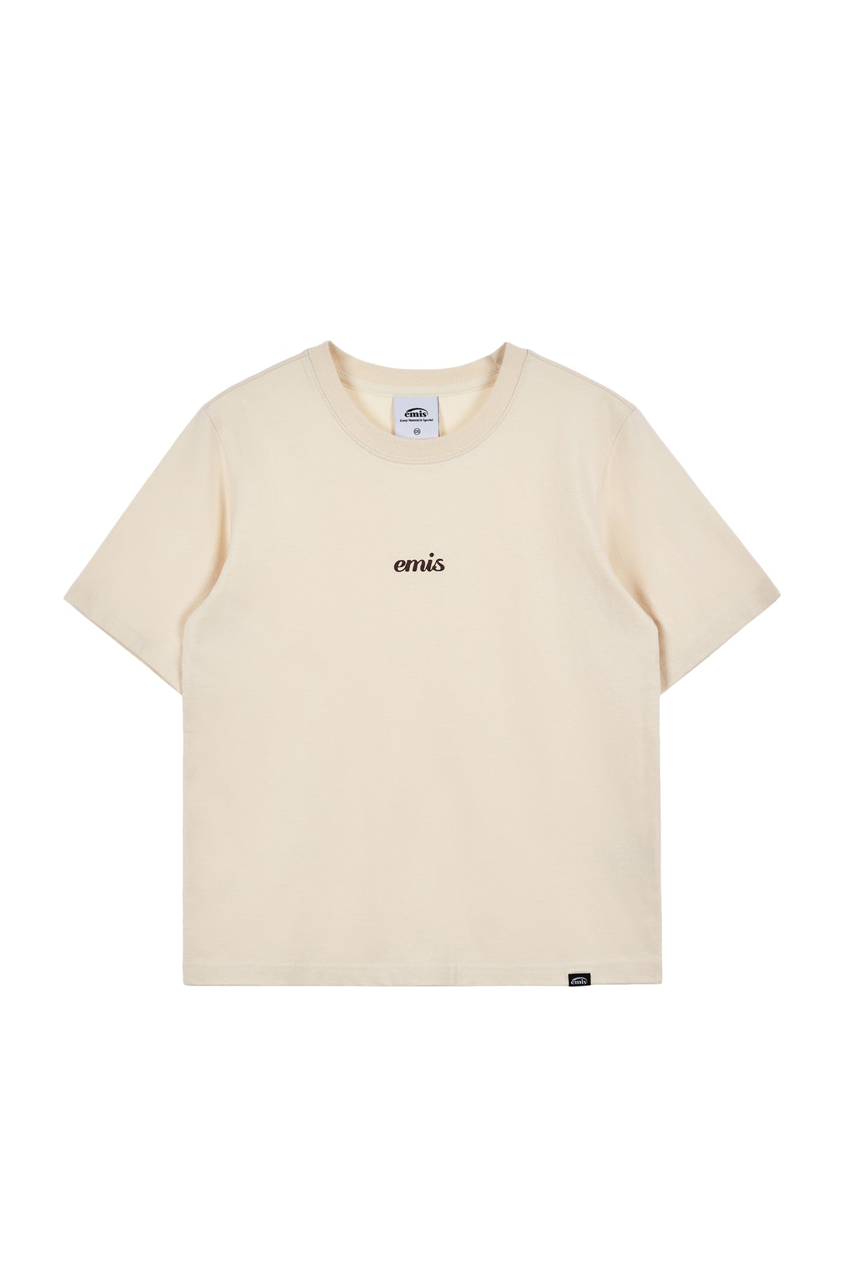 EMIS (Womens) Embossing Logo T-Shirts-Cream