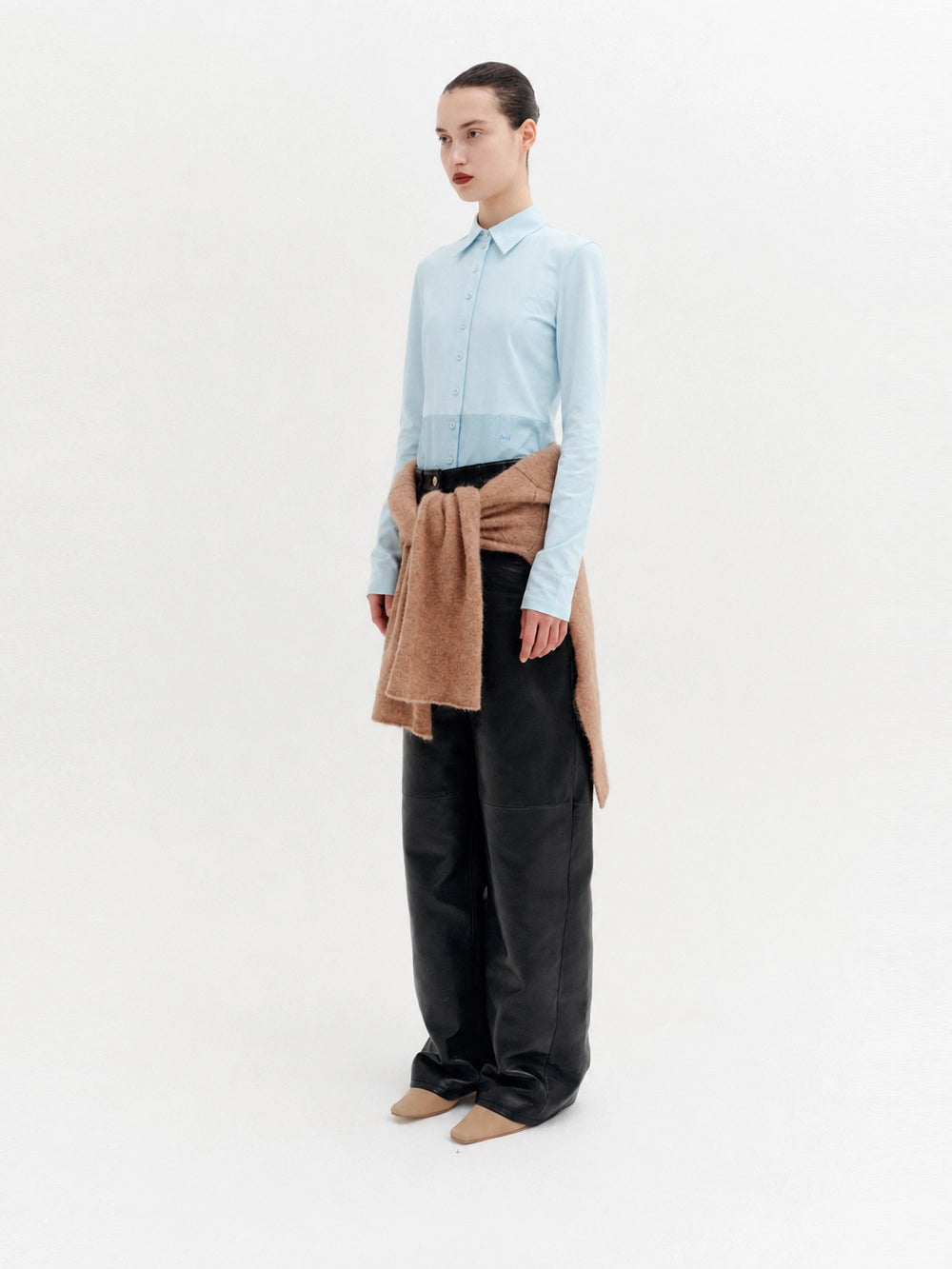 EENK Embroidered Logo Classic Shirt - Light Blue