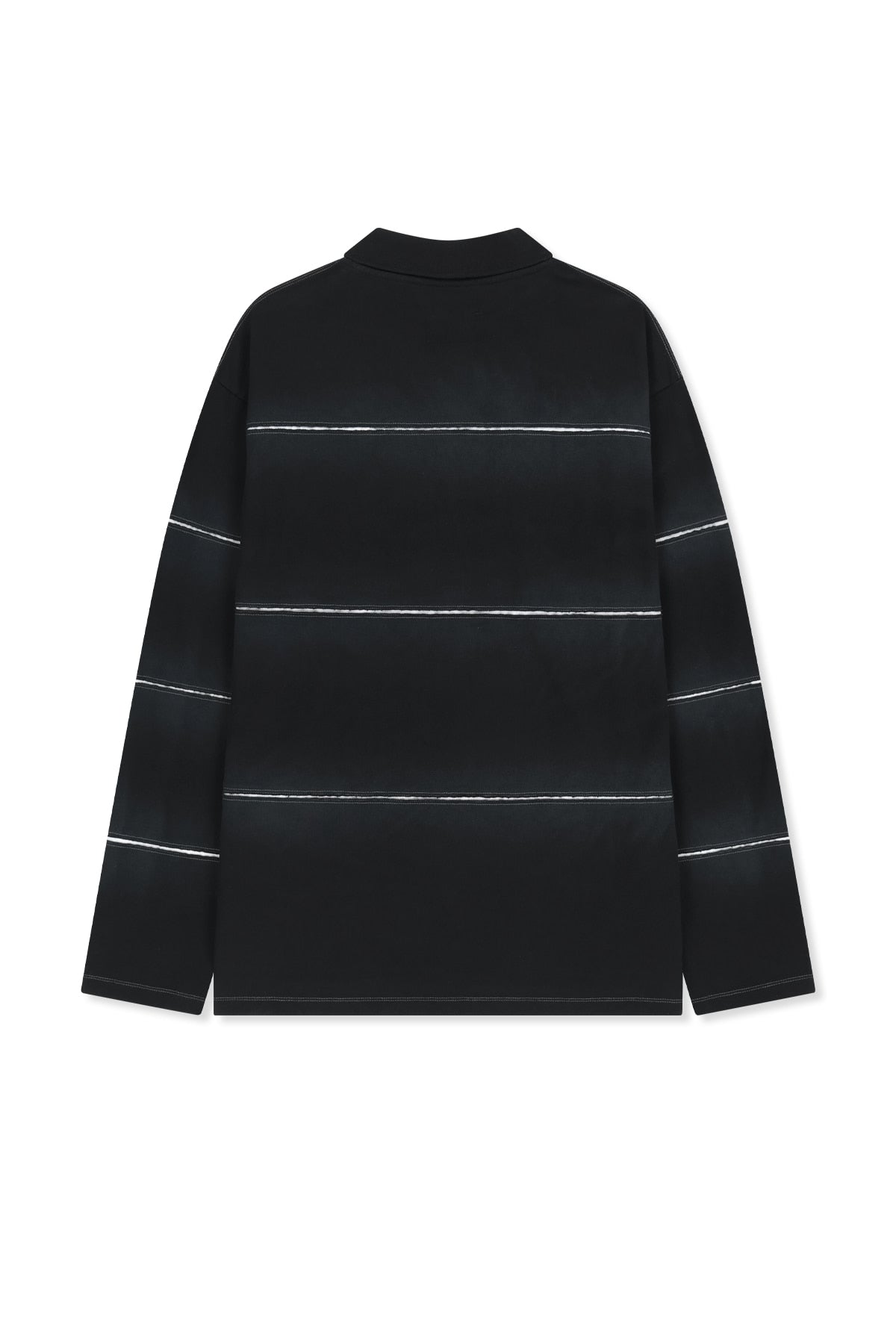 Matinkim Reveal Stripe Logo Collar Top For Men IN Black