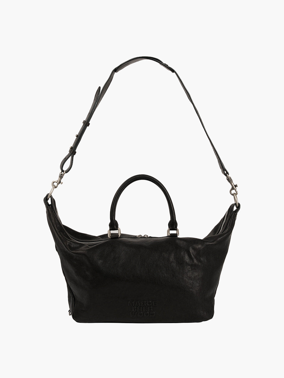 Margesherwood Dumpling Tote black washed nappa