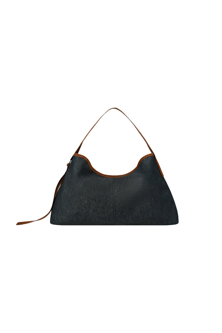 EMIS Denim Slouch Shoulder Bag-Indigo