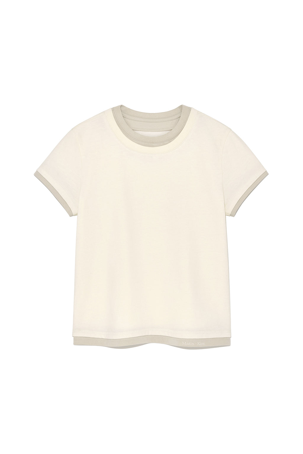 Matinkim Color Point Layered Top For Women IN Ivory
