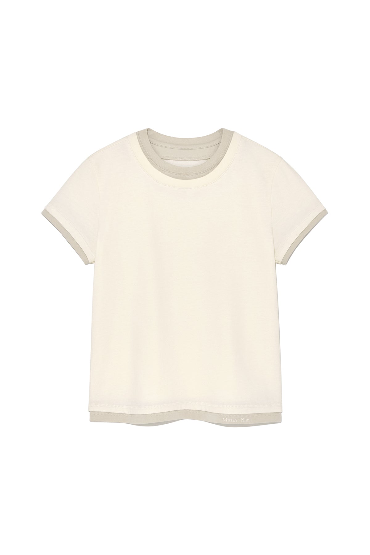 Matinkim Color Point Layered Top For Women IN Ivory