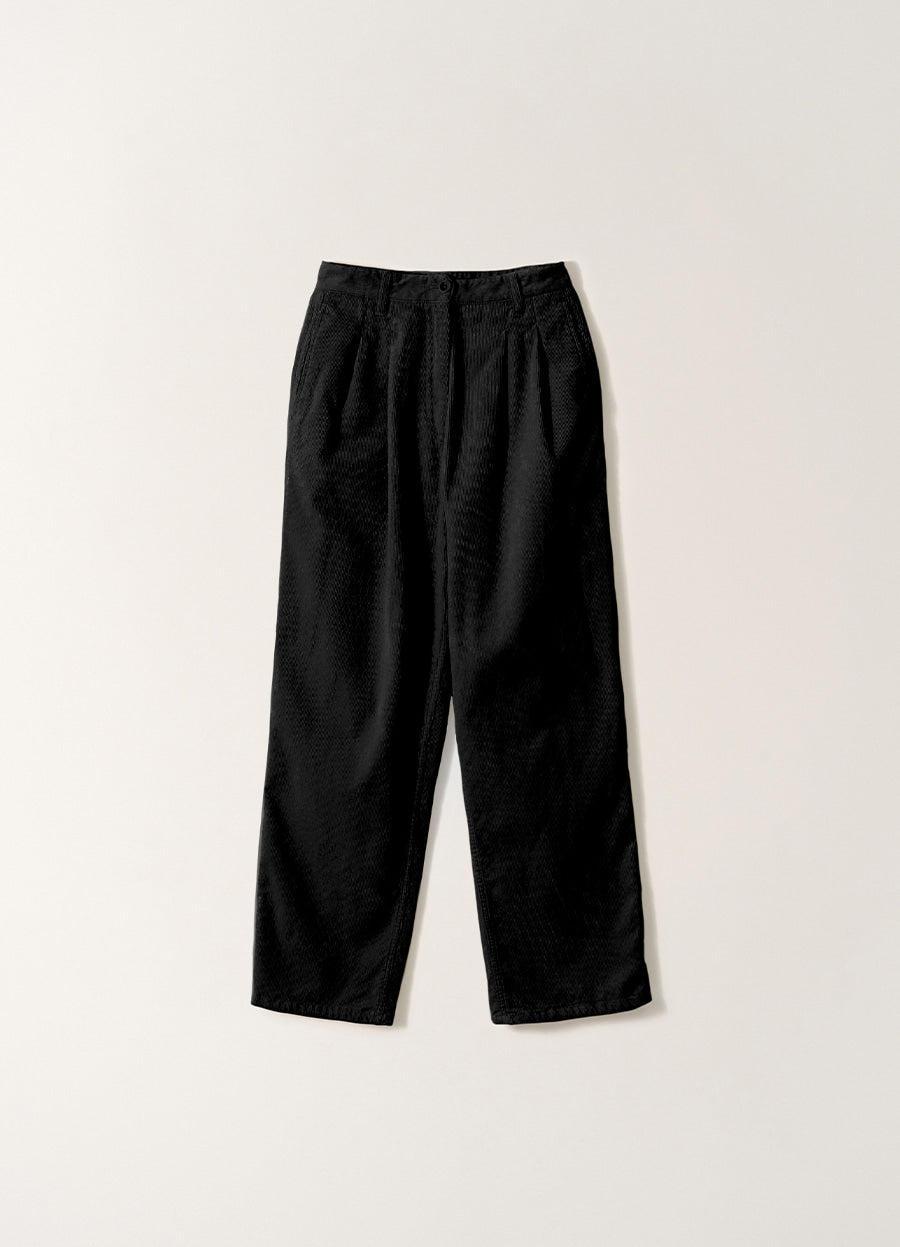 Nothing Written Diego corduroy tuck pants (Black)