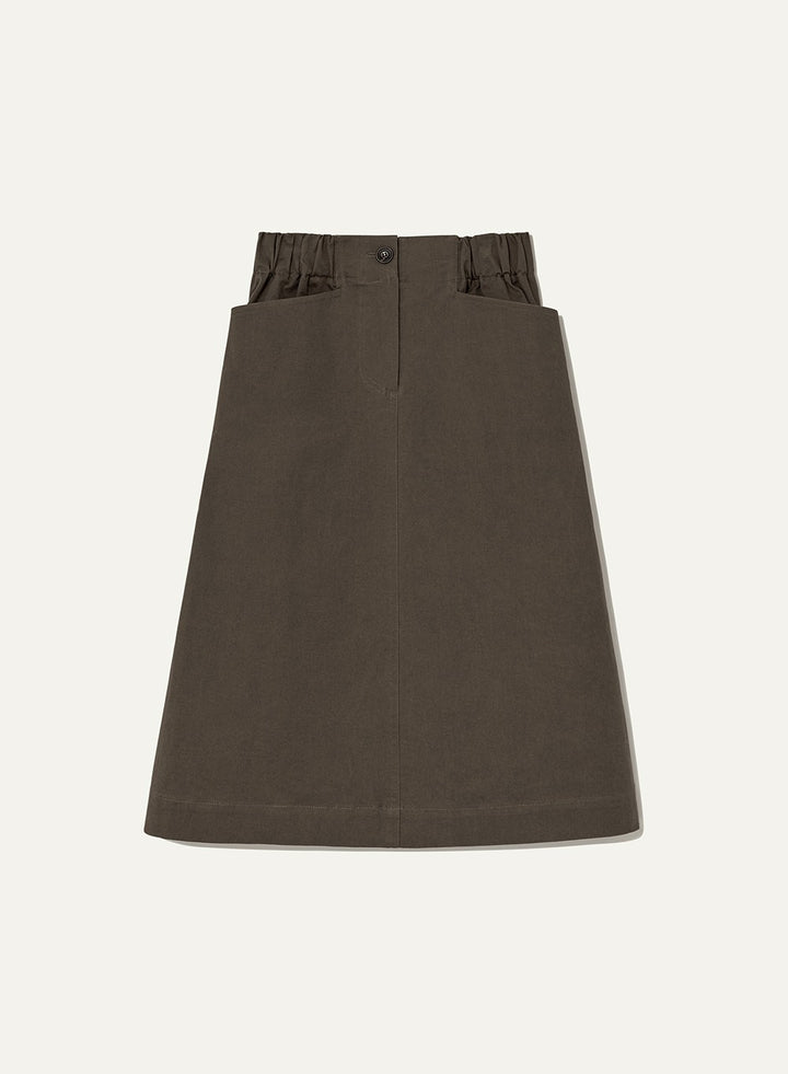 Kindersalmon Phiro Cotton Skirt Anthracite