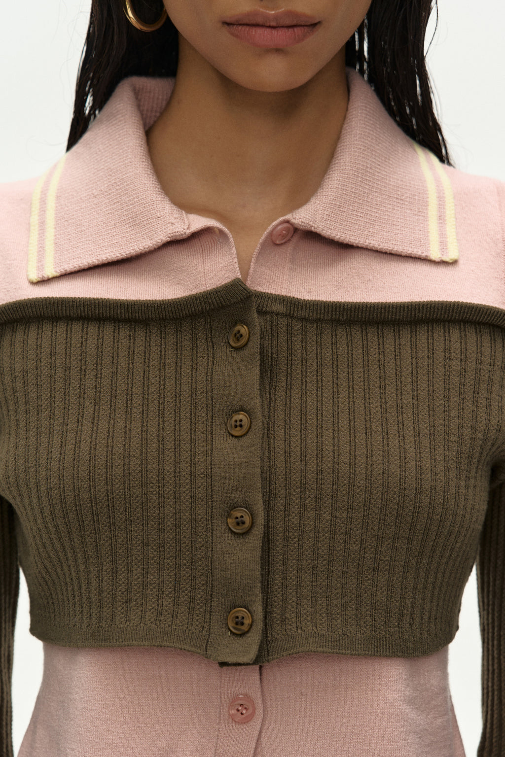 Andersson Bell Layered Off-Shoulder Collar Top
