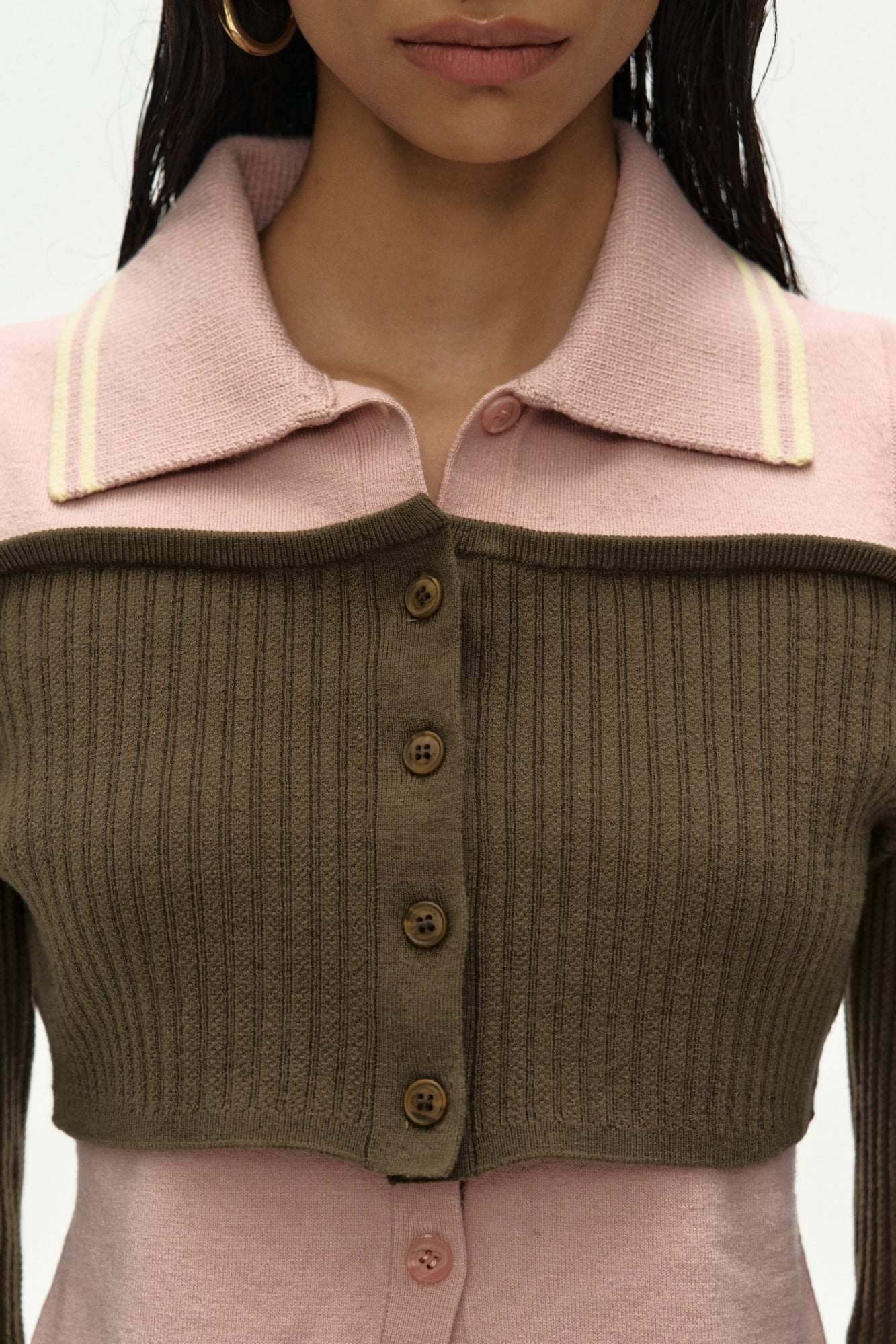 Andersson Bell Layered Off-Shoulder Collar Top