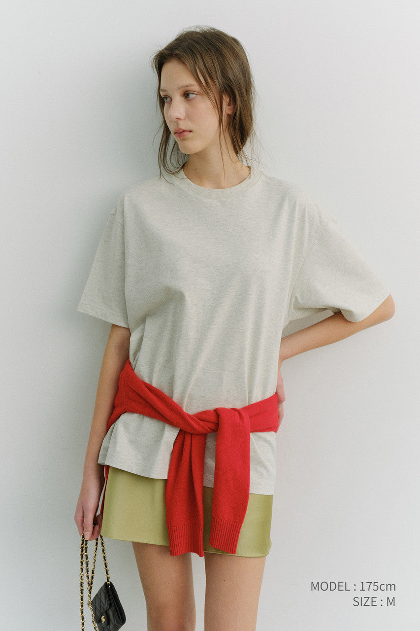 Dunst Unisex Loose T-Shirt Oatmeal Melange