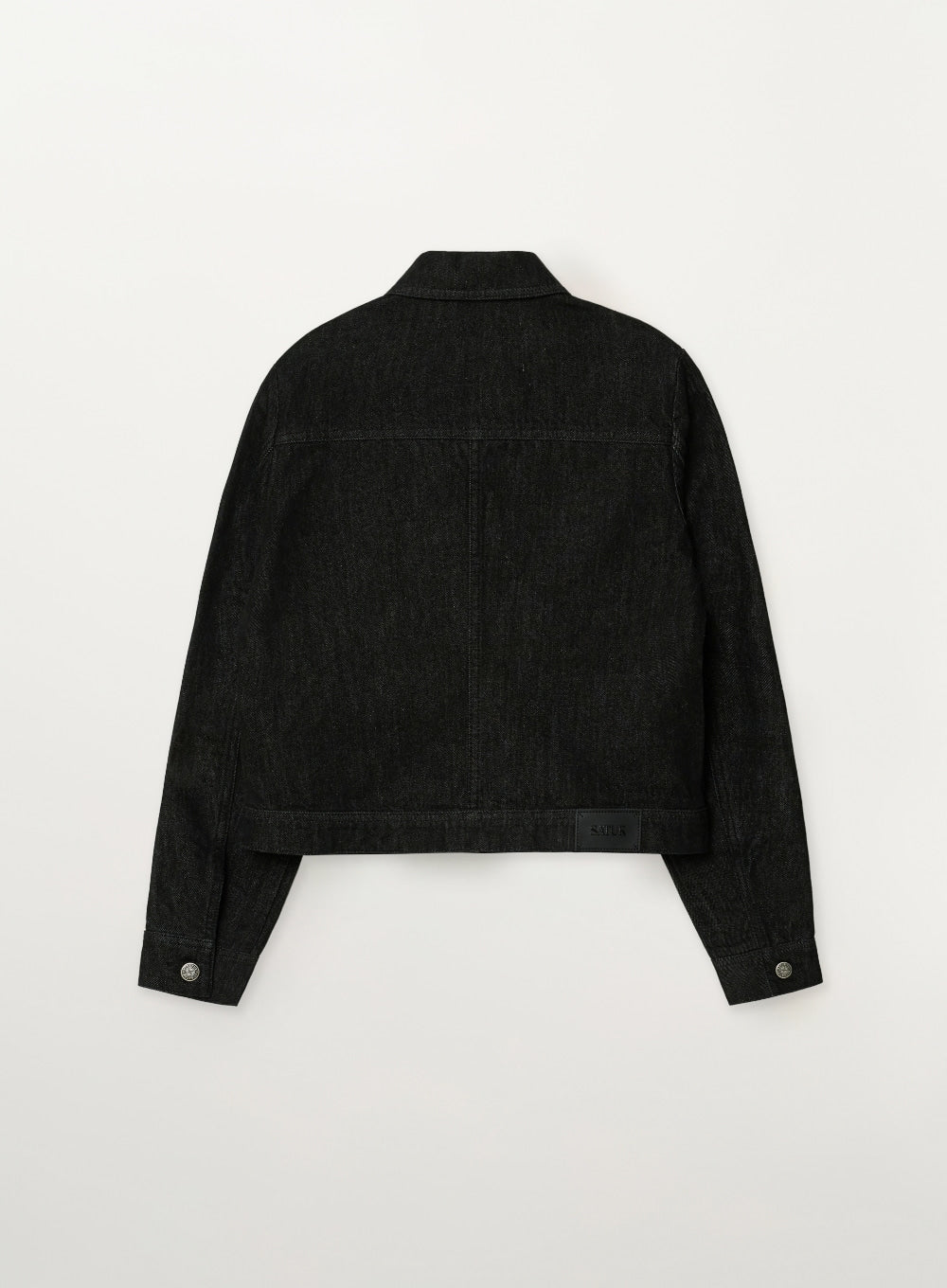 satur (W) Classic Nonfade Denim Trucker Jacket - Black - View 4