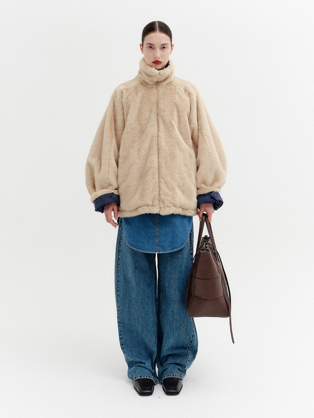 EENK Dual Face Zip-Up Jacket - Navy