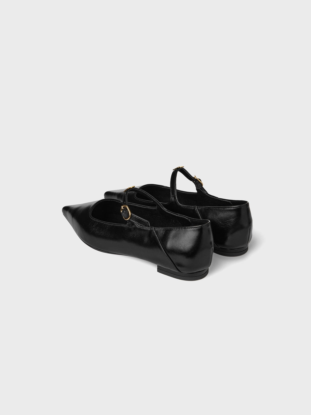 EENK Pointed Mary Jane Flats - Black