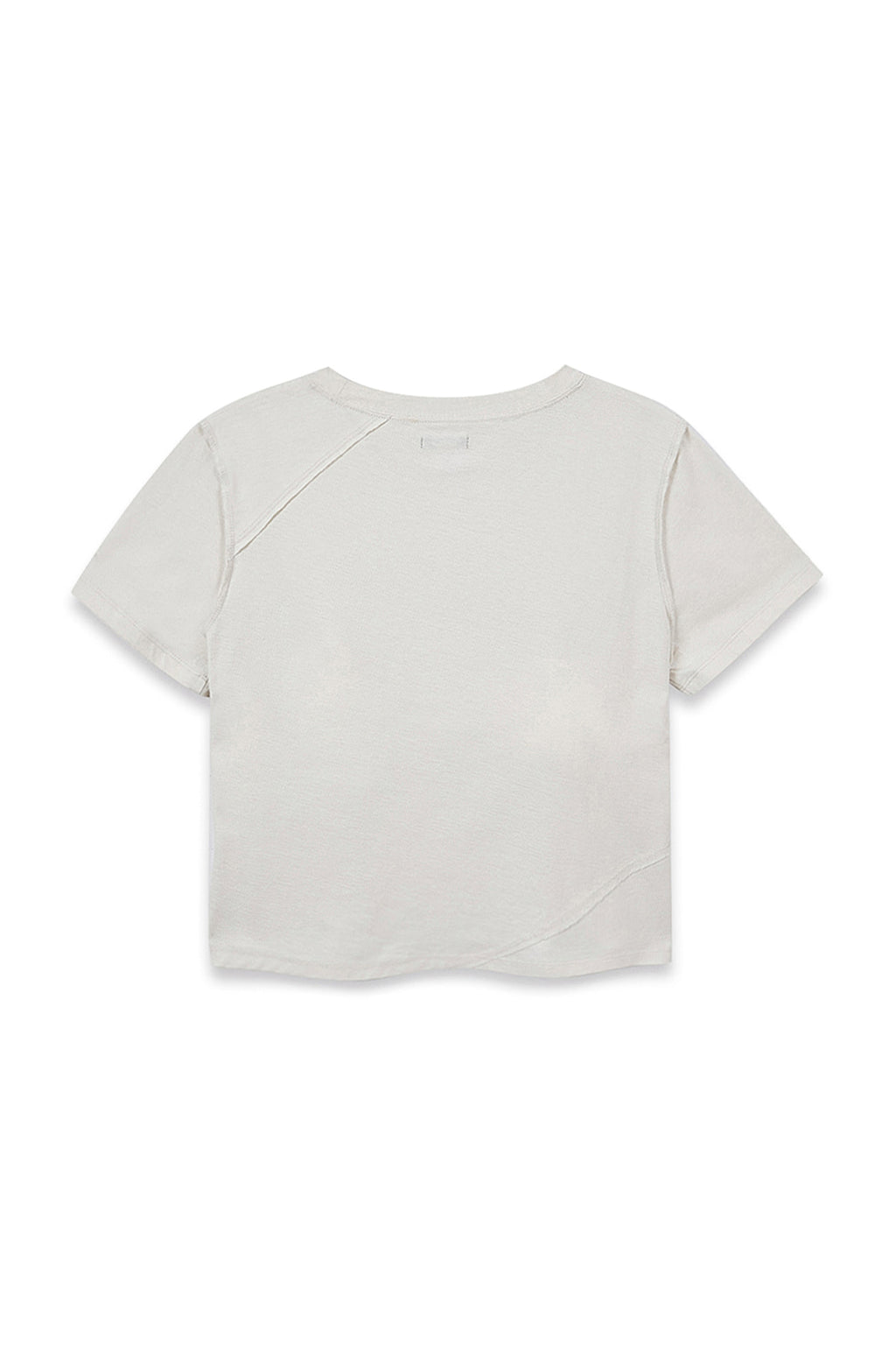 [matinkim] DIAGONAL LOGO REVERSIBLE CROP TOP IN IVORY