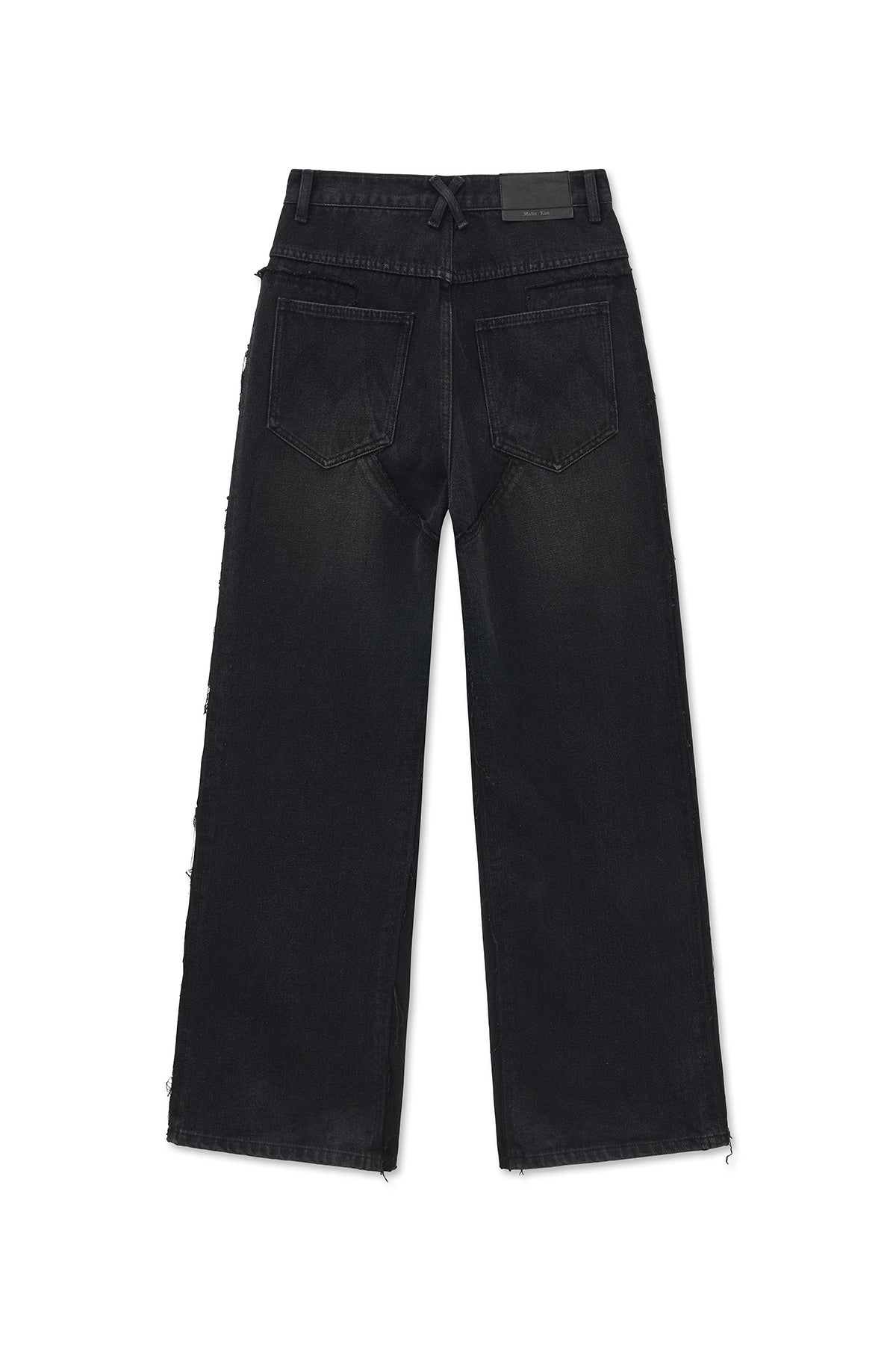[matinkim] WESTERN STRAIGHT-FIT DENIM PANTS IN BLACK