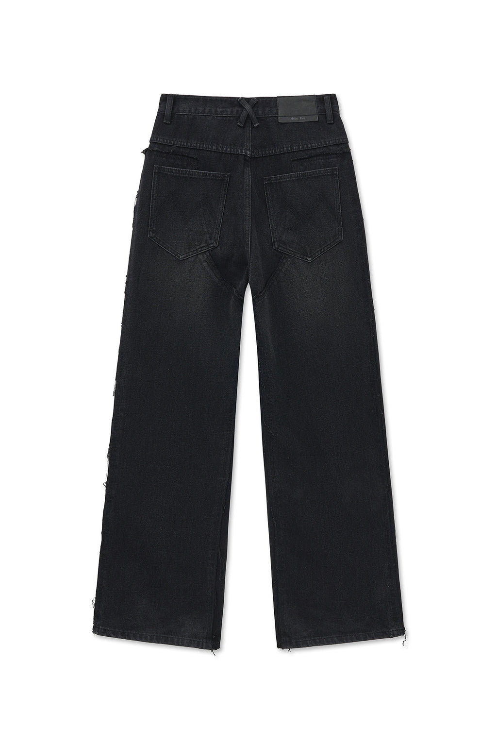 [matinkim] WESTERN STRAIGHT FIT DENIM PANTS IN BLACK