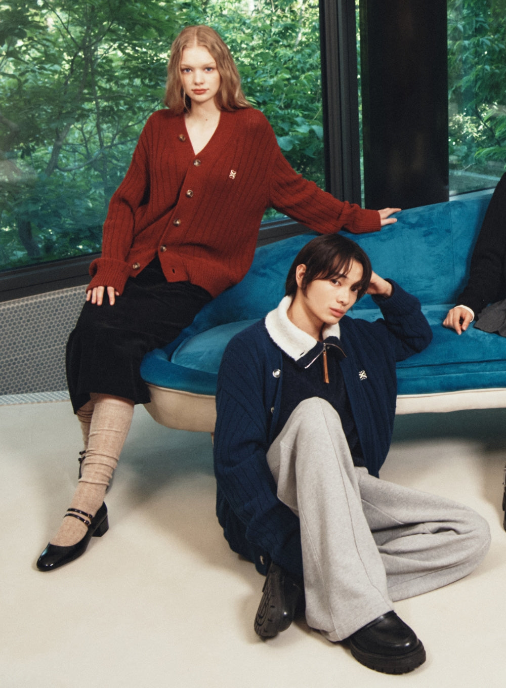 [satur] Teo Cotton Banding Sweatpants - Melange Gray