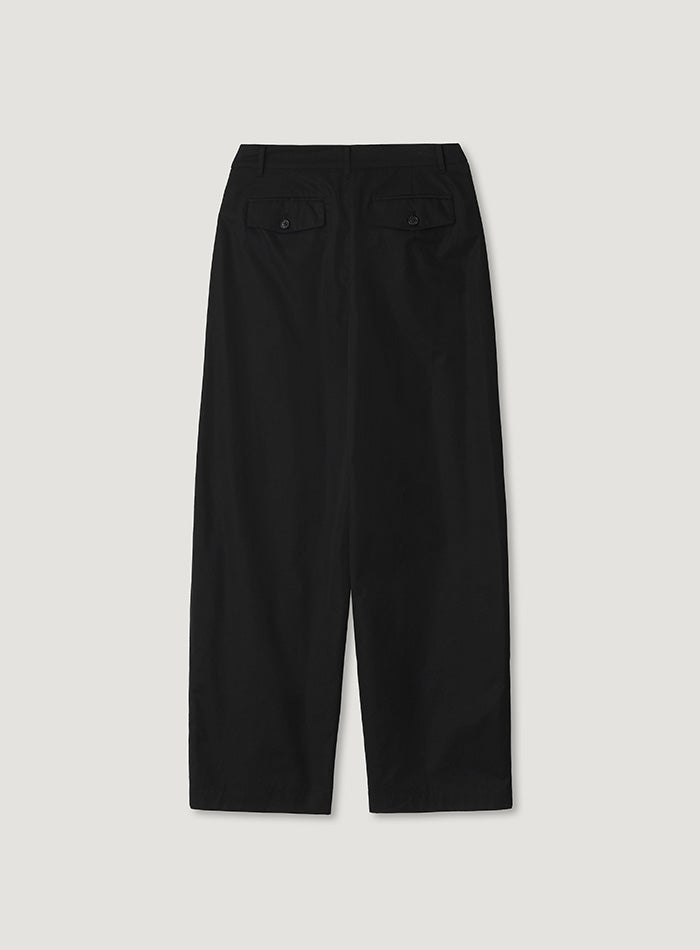 Mango Maniplease Bone Cotton Pants Black