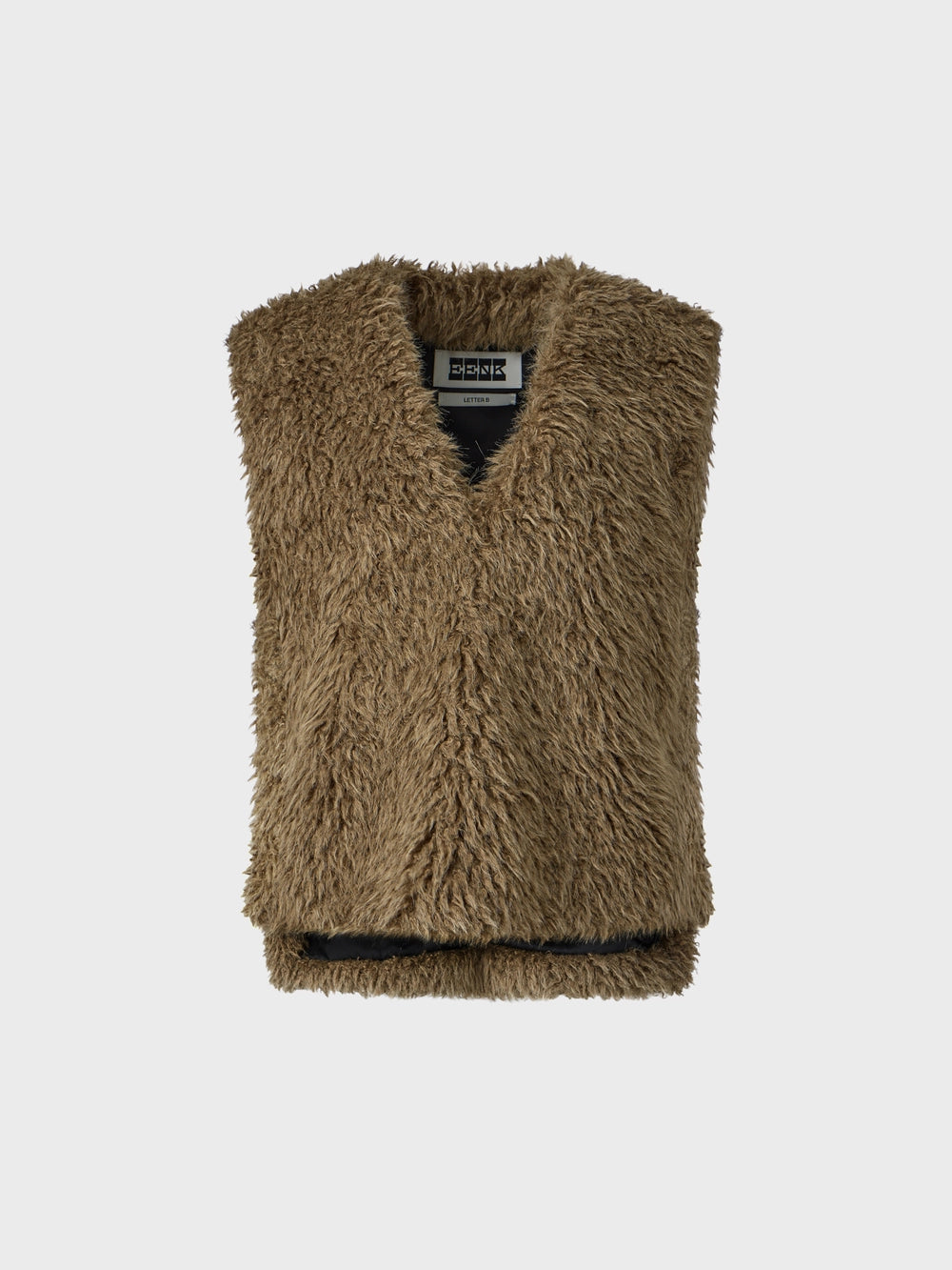 EENK Soft Fox Fur Vest - Brown