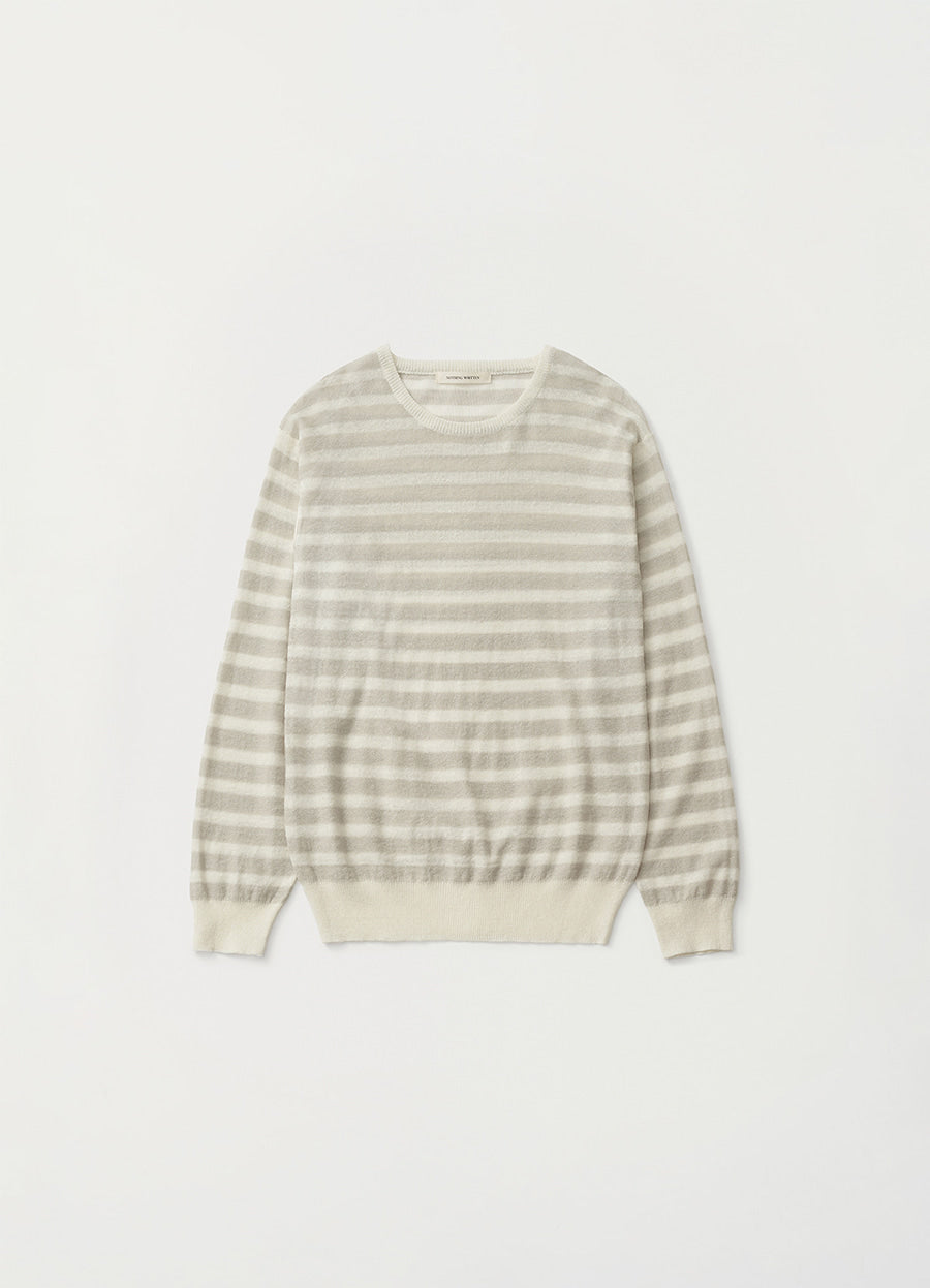 Nothing Written Veil stripe pullover (Cream oat)